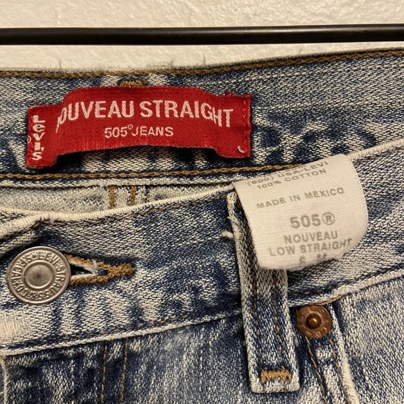 Vintage Y2k Levis 505 Nouveau Low Straight leg Jeans Size 6M (Item #0004) - Picture 2 of 16